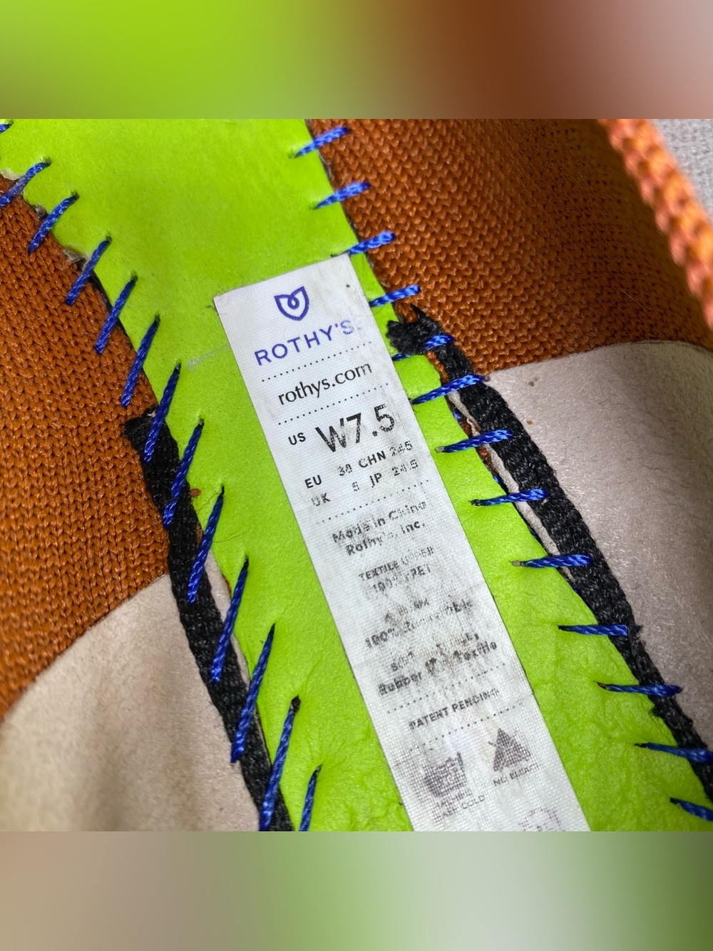 Rothy's The Flat Burnt Orange Knit Fabric Women's Size 7.5 Shoes Slip-Ons Flats - Picture 10 of 11